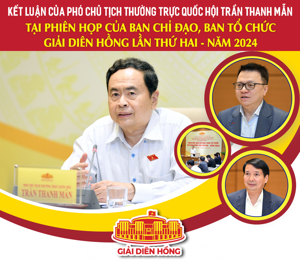 Kết luận của Phó Chủ tịch Thường trực Quốc hội Trần Thanh Mẫn tại Phiên họp của Ban Chỉ đạo, Ban Tổ chức Giải Diên Hồng lần thứ hai - năm 2024